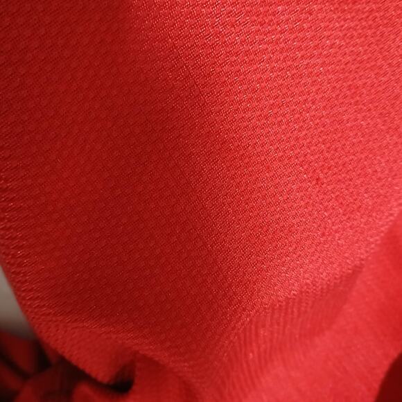 VTG Nike Basketball Shorts Mens Med Red Shiny Dazzle 9" Pockets Drawstring Y2K - Picture 5 of 12